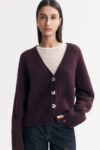 V-neck Cardigan - Cardigans - Mulberry | Rizzing up