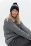 Soft unisex alpaca wool bobble hat