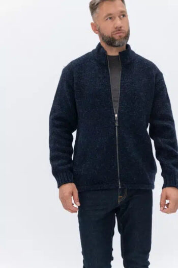 Woolen men?¡¥s top with zip and pockets NOLAN