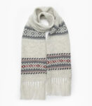 Woolen scarf with authentic ornaments