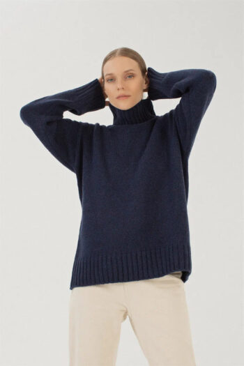 Cashmere Merino Chunky High Neck Relaxed Jumper BIANKA