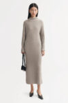 Turtleneck Dress - Dresses - Greige | Rizzing up