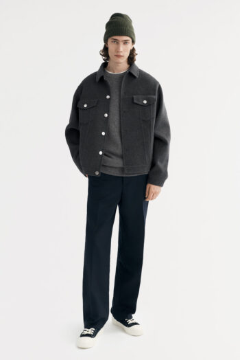 Men&'s Denim Jacket - Outerwear - Dark Grey | Rizzing up