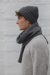 Merino & cashmere wool scarf for men