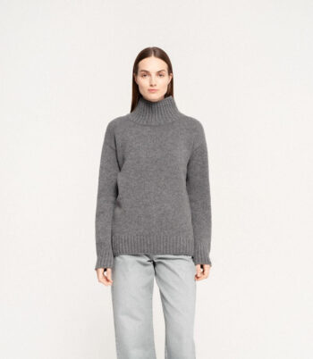 Cashmere Merino Chunky High Neck Relaxed Jumper BIANKA
