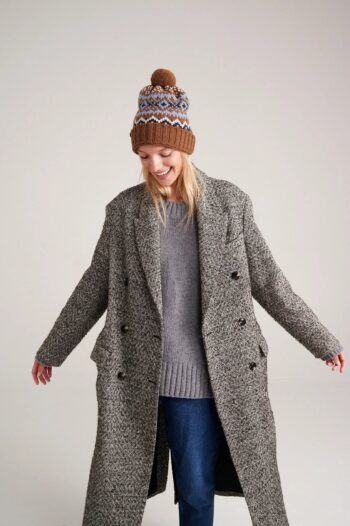 Cashmere and merino beanie cap
