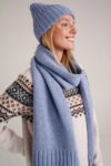 Merino and cashmere wool scarf