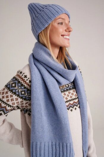 Merino and cashmere wool scarf