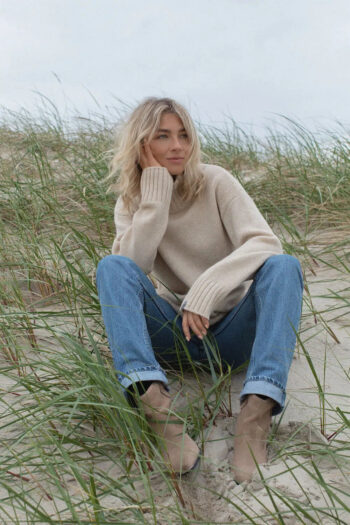 Cashmere Merino Chunky High Neck Relaxed Jumper BIANKA
