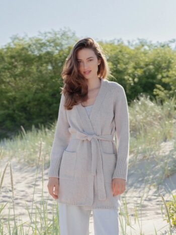 Belted Merino Cashmere Wool Long Cardigan LIEPA